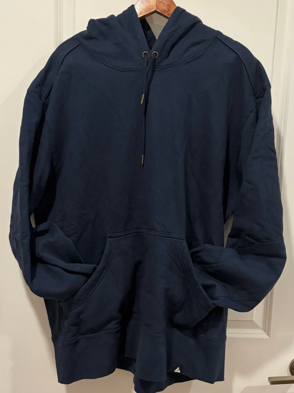 American Giant Navy Blue Pullover Hoodie